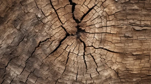 Detailed Tree Trunk Cross-Section