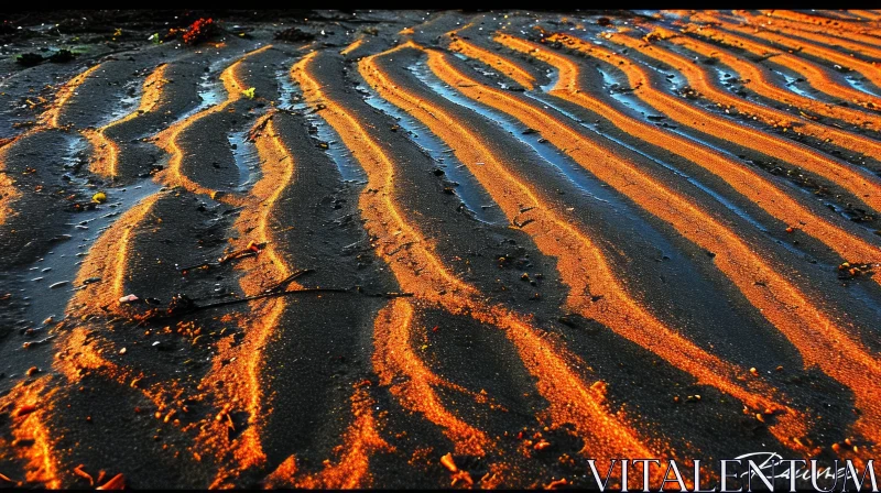 Golden Sand Beach: A Captivating Natural Scene AI Image