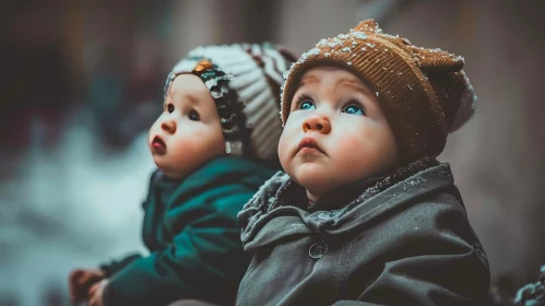 Innocent Wonder: Children in Winter Clothes