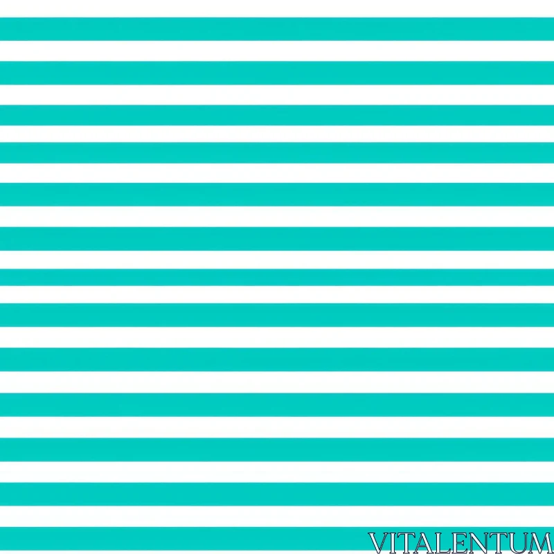 Classic Turquoise and White Horizontal Stripes Pattern AI Image