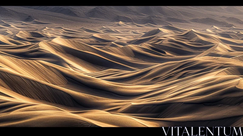 Serene Sand Dunes in the Desert - A Captivating Natural Landscape AI Image
