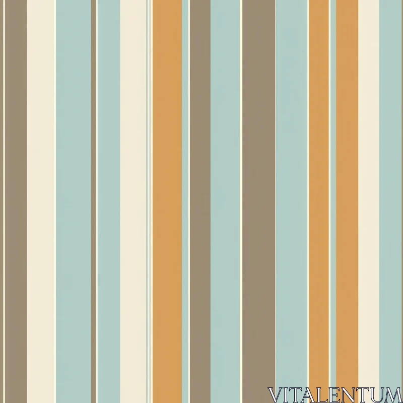 Tranquil Vertical Stripes Pattern in Blue, Brown, and Orange AI Image
