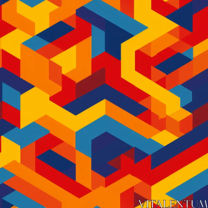 Colorful Abstract Geometric Pattern Design AI Image
