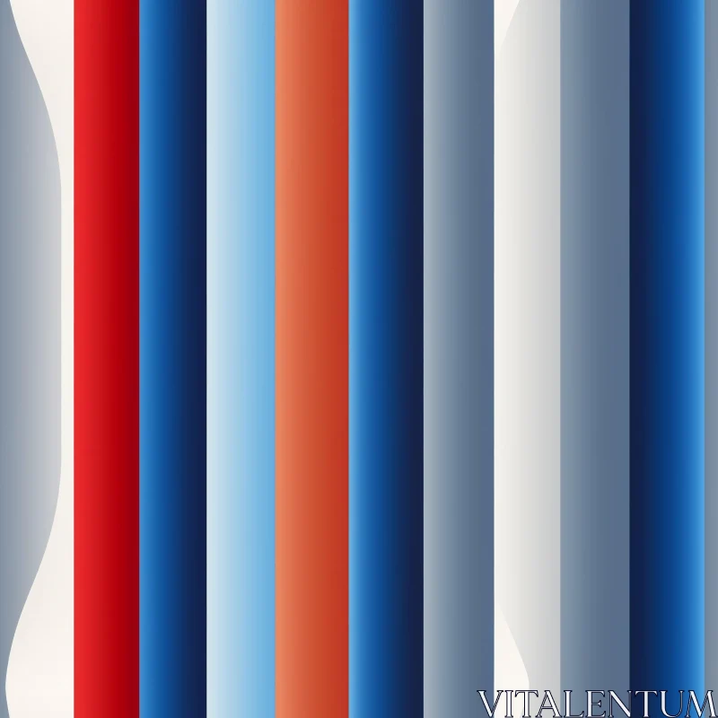 Colorful Abstract Vertical Stripes Painting AI Image