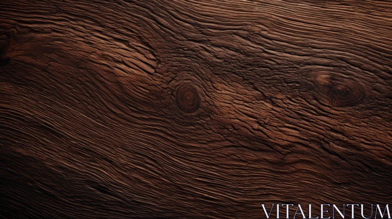 Dark Wooden Surface with Rich Texture AI Image