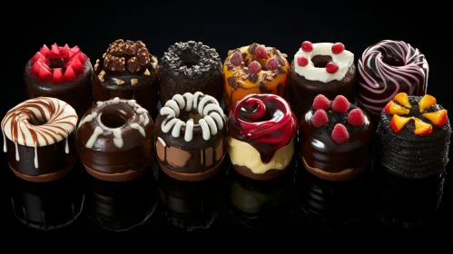 Delicious Chocolate Cakes with Various Toppings