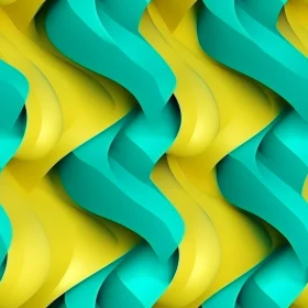 Yellow and Blue Waves Seamless Pattern