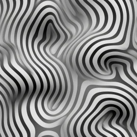 Hypnotic Black and White Stripes | Optical Illusion 3D Rendering