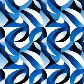 Modern Blue and White Geometric Pattern