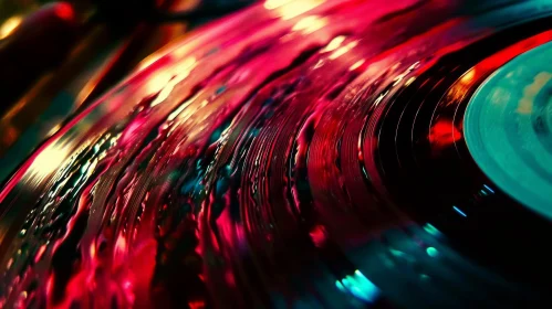 Spinning Record Abstract Art - Colorful and Psychedelic Effect