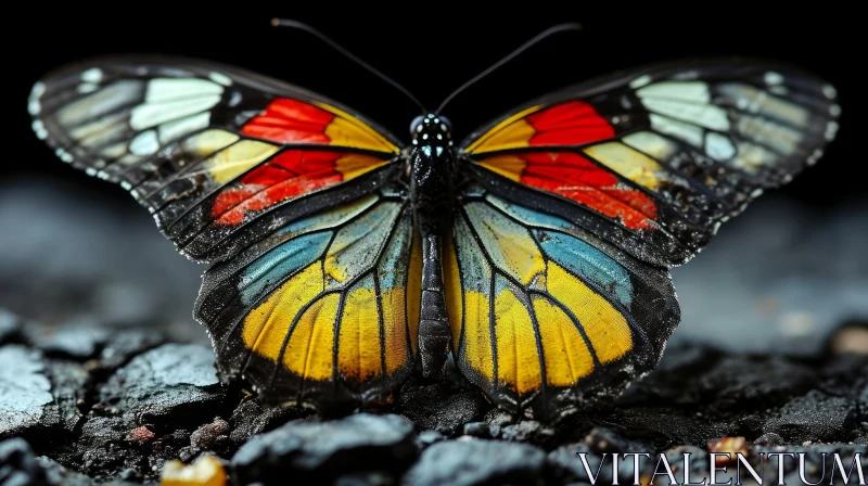 Stunning Butterfly Close-Up: Vibrant Colors and Intricate Details AI Image