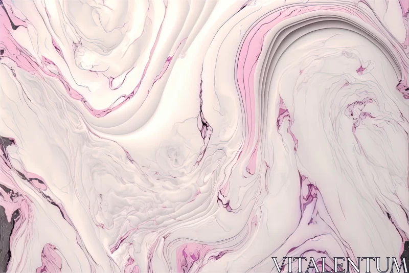 Pink Marble Wave Pattern Wallpaper | Abstract Art AI Image