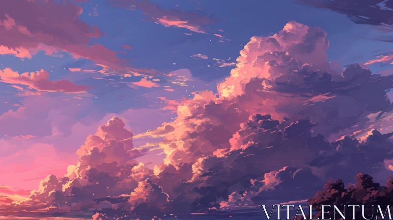 Captivating Sunset Painting | Serene Beauty of a Sunset AI Image