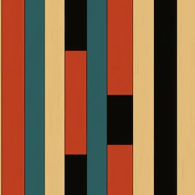 Retro Vertical Planks Wall Painting