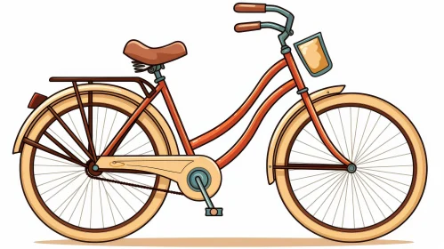 Vintage Bicycle Cartoon Drawing