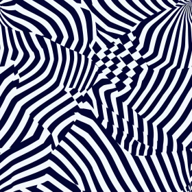 Curved Lines Op Art Pattern - Visual Illusion