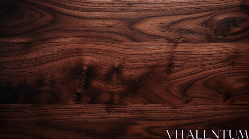 Dark Wood Texture with Rich Grain Pattern AI Image