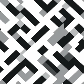 Monochrome Geometric Pattern - Abstract Design