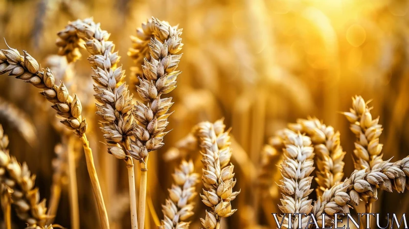Ripe Wheat Field Close-Up | Harvest and Agriculture AI Image