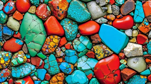 Colorful Stones and Rocks: A Captivating Close-Up
