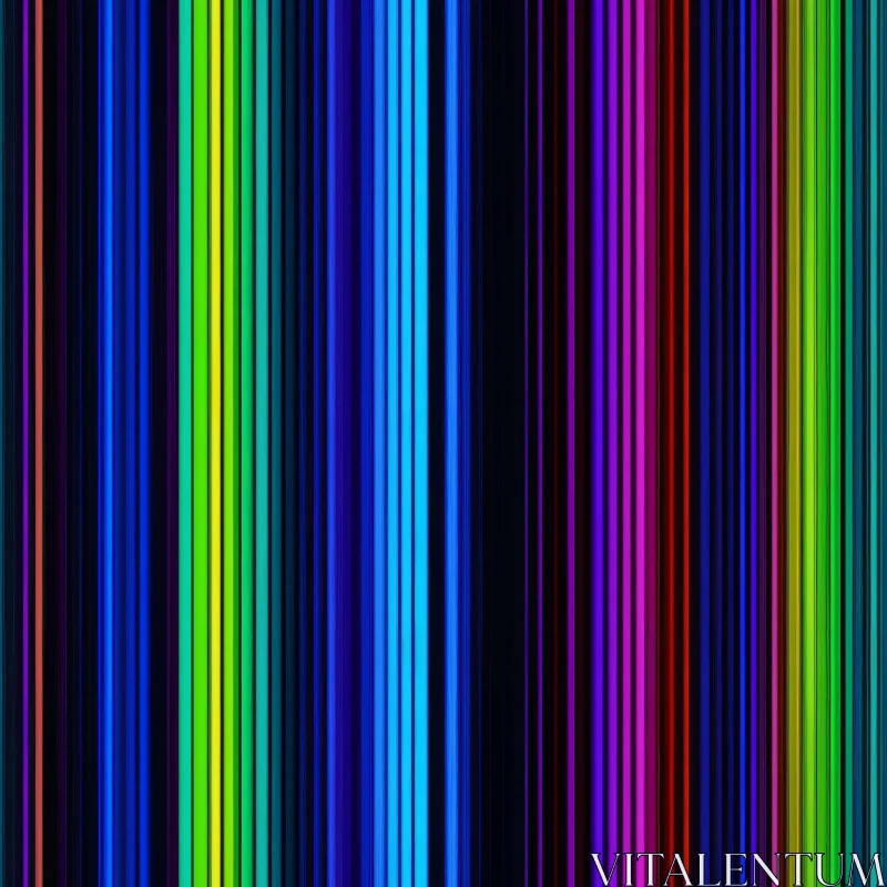 AI ART Colorful Stripes Chaos - Vertical Composition