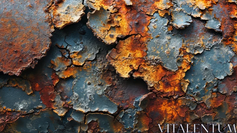 Weathered Rusty Metal Surface Close-Up | High-Resolution Image AI Image