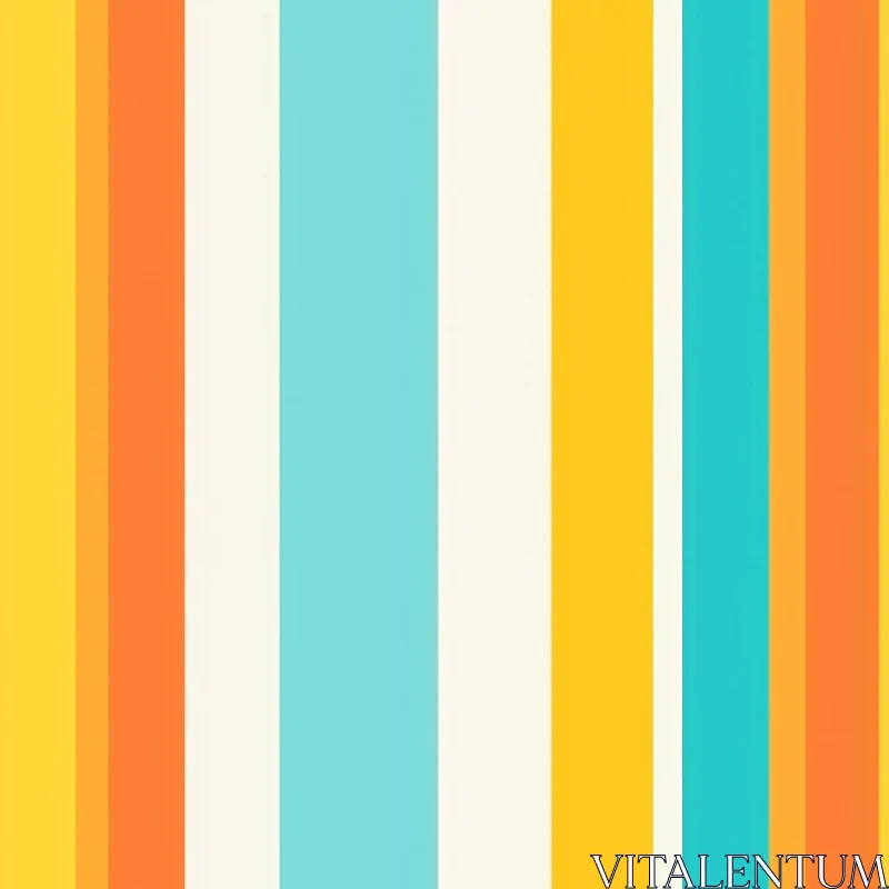 Bright Summery Vertical Stripes Pattern AI Image