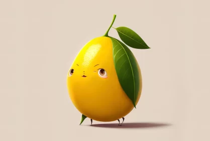 Charming Lemon Illustration - Character Art - Mote Kei Style