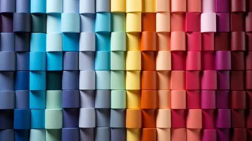 Colorful 3D Cylinder Wall Art