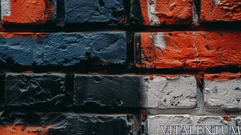 AI ART Colorful Brick Wall | Street Art Close-up