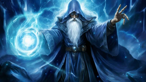 Enchanting Wizard Casting Spell - Fantasy Art