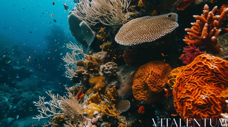 Exploring the Wonders of an Underwater Coral Reef AI Image
