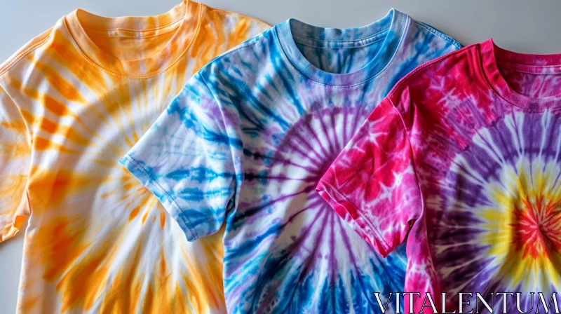 Tie-Dye T-Shirts: Vibrant Colors and Unique Patterns AI Image