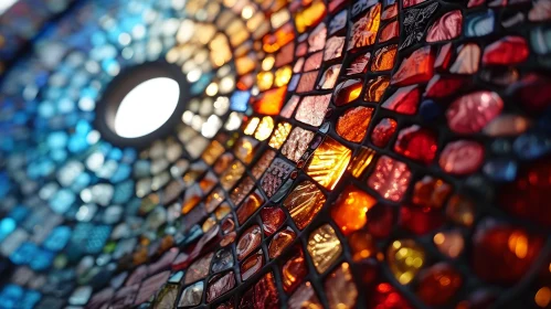 Close-Up of a Colorful Stained Glass Window | Artistic Design