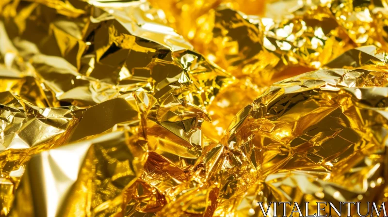 Golden Foil Close-Up | Bright and Dazzling Effect AI Image