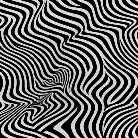 Hypnotic Black and White Wavy Stripes - Abstract Vector Illustration