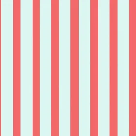 Coral and Mint Green Vertical Stripes Pattern