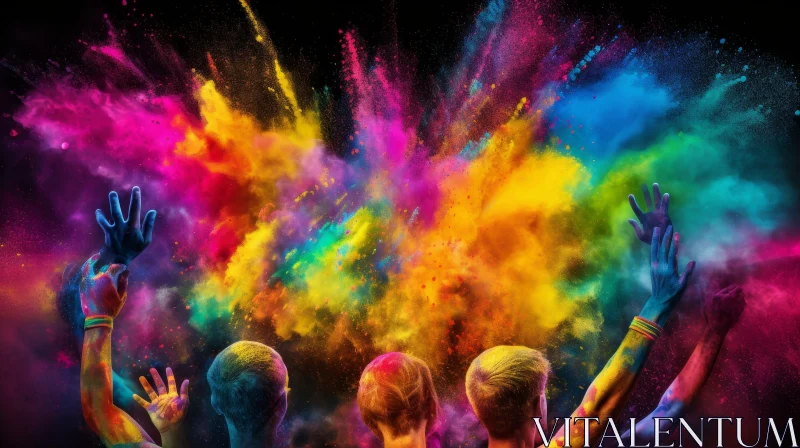 Holi Festival Celebration | Colorful Tradition AI Image