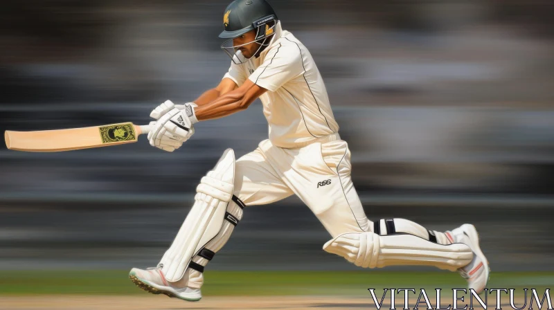 AI ART Professional Cricketer in Action | Cricket Match Photo