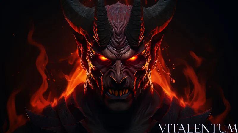 Sinister Demon Fantasy Art AI Image