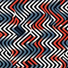 Colorful Abstract Wavy Lines Pattern