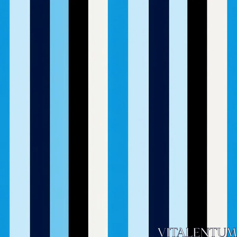 Elegant Blue and Black Vertical Stripes Pattern AI Image