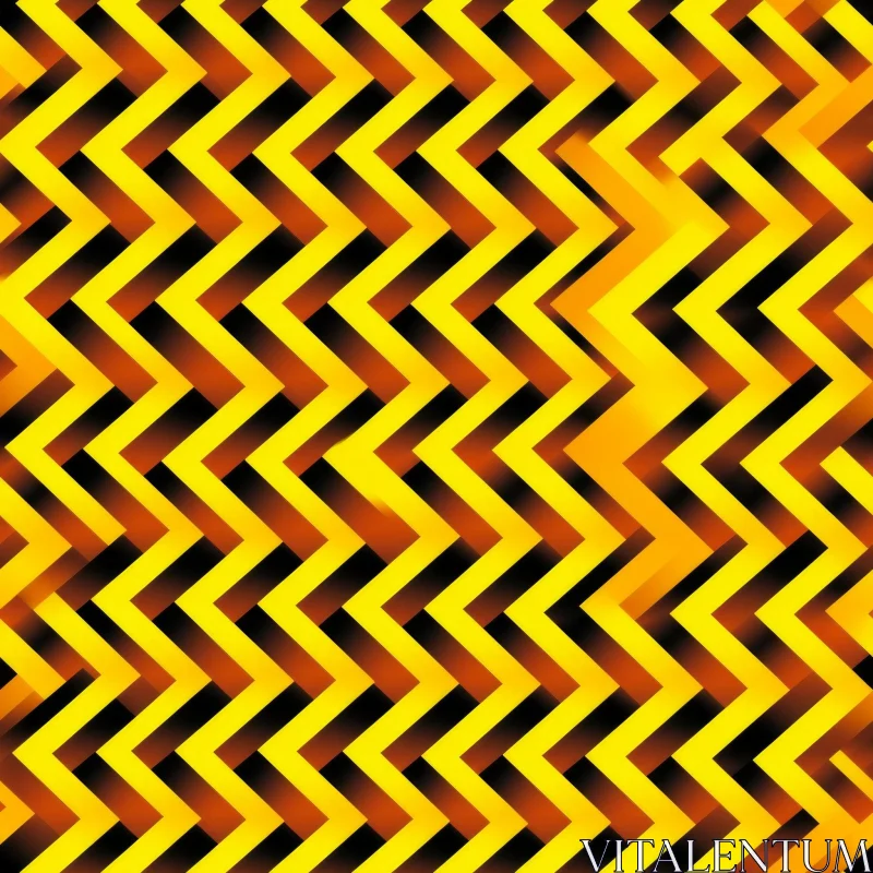 Yellow and Black Chevron Pattern | Geometric Design AI Image