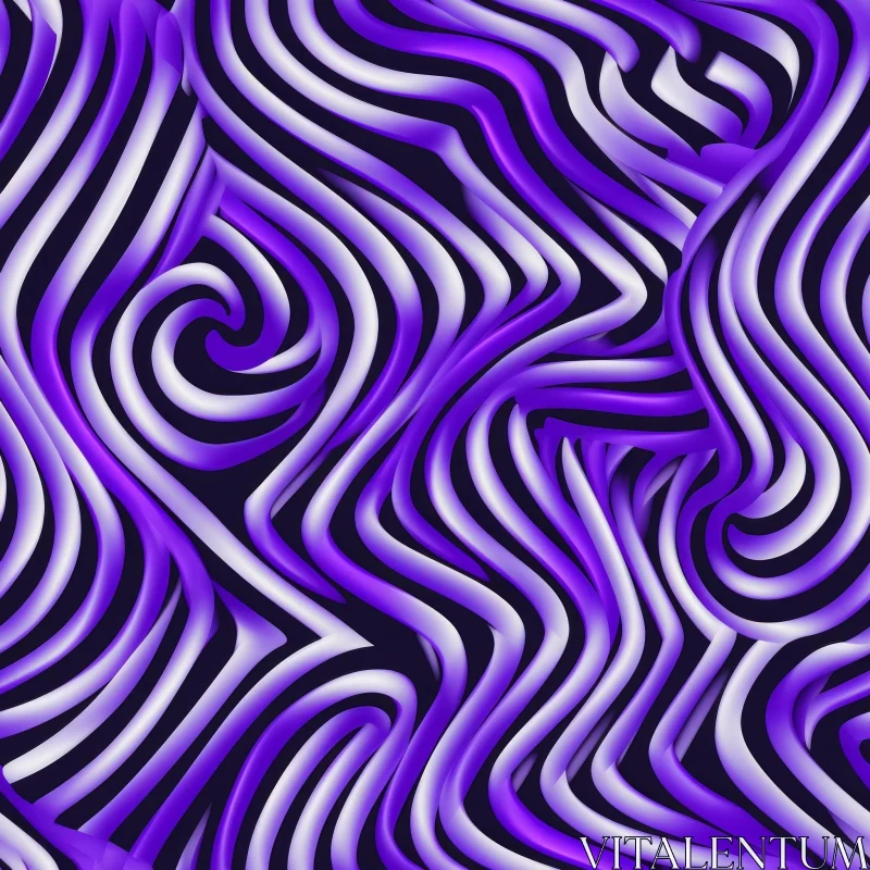 Abstract Wavy Pattern Background - Purple Gradient Design AI Image