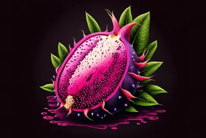 Captivating Dragon Fruit Digital Art | Hyper-Realistic 3D Illustration