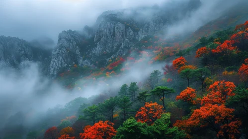 Tranquil Mountain Landscape in Fall