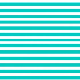 Classic Turquoise and White Horizontal Stripes Pattern