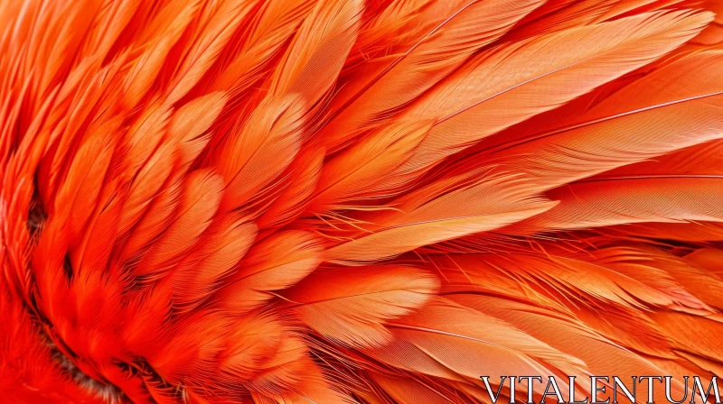 Close-up of Bright Orange Feathers | Stunning Nature Photography AI Image