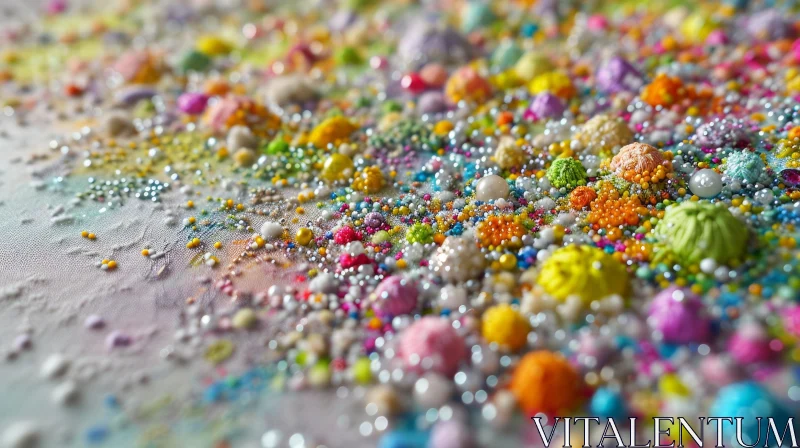Colorful Beads: A Captivating Composition of Vibrant Colors AI Image