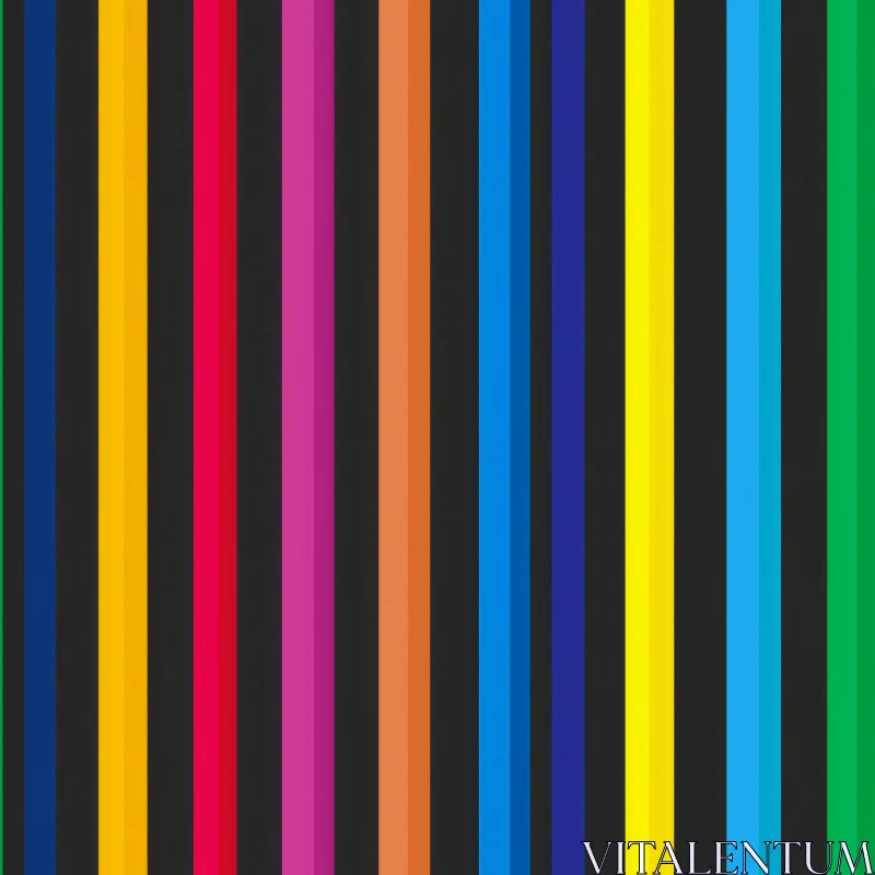 Colorful Vertical Stripes Pattern - Seamless Design AI Image